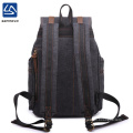 Outdoor travel backpack, retro casual men hiking canvas leather bag